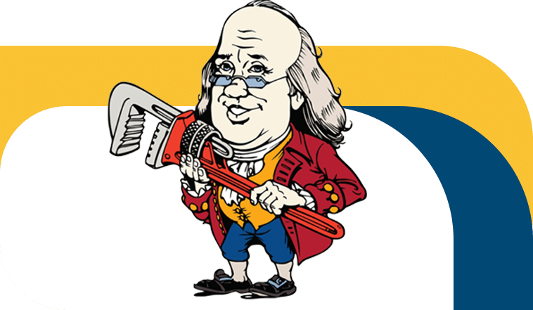 Benjamin Franklin Plumbing Footer Logo