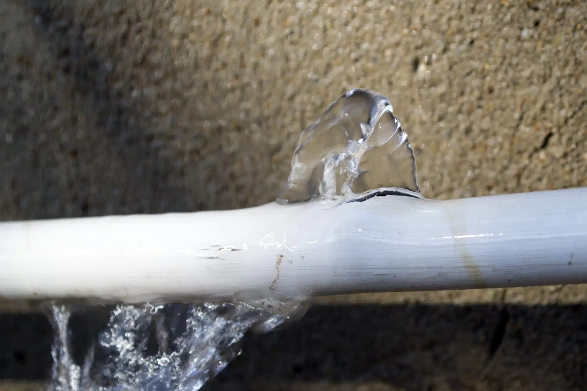 Frozen pipes can lead to cracked pipes.