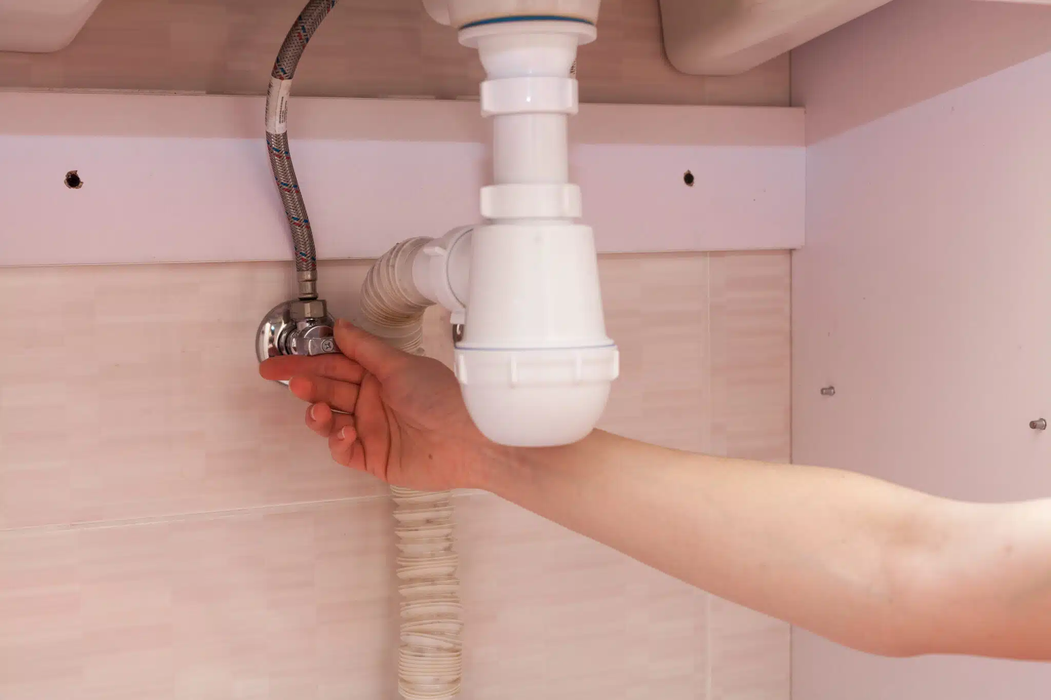 Shut off the water supply to the sink in the bathroom, Plumbing Overflows.